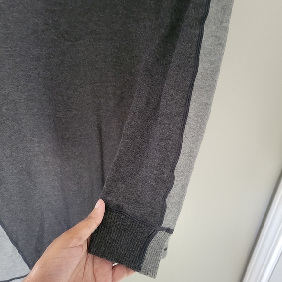 Tommy Bahama Grey Long-sleeve 1/2 Zip Cotton Blend Collard Dress. Size M - Picture 6 of 10